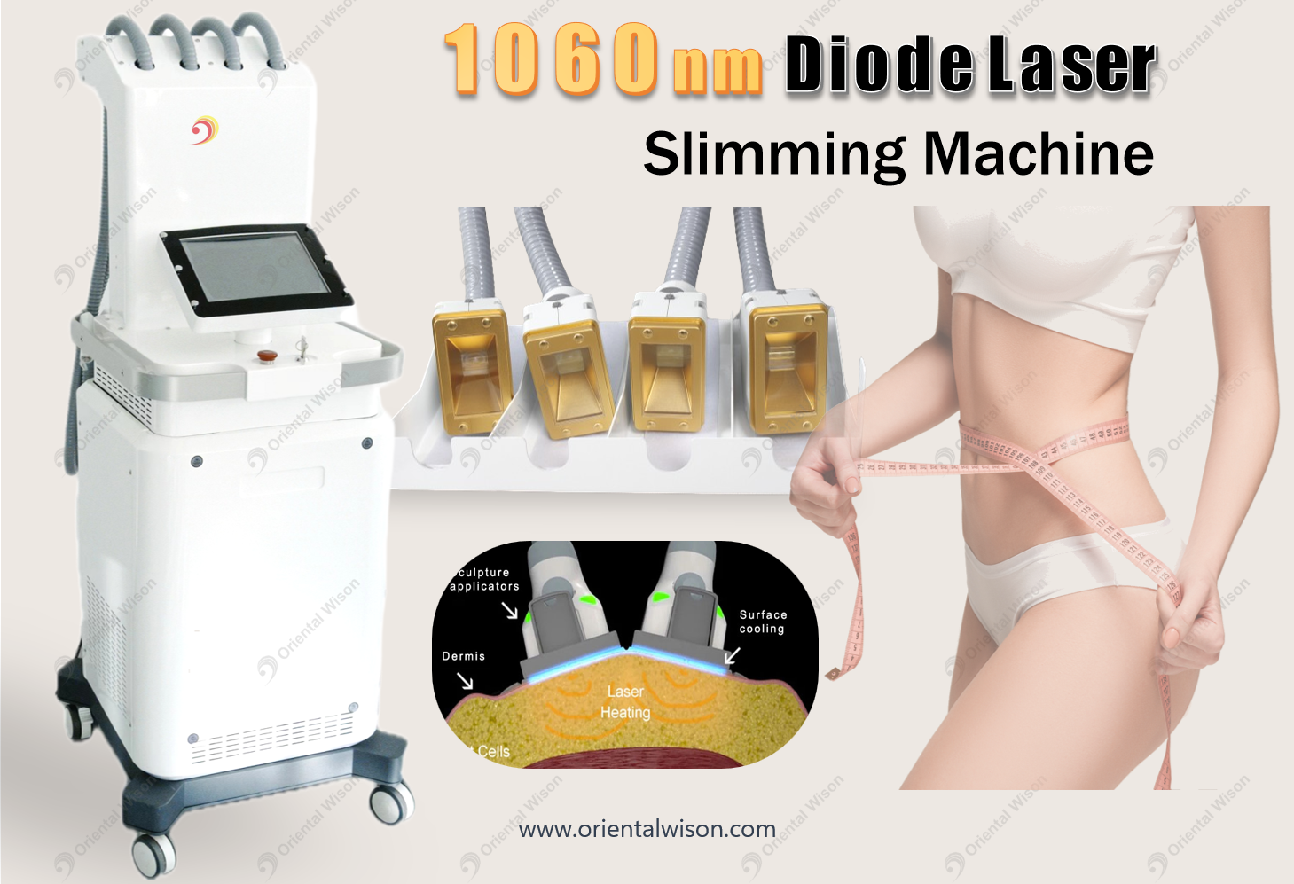 1060nm 다이오드 레이저 Sculpsure 비침습적 신체 슬리밍 기계